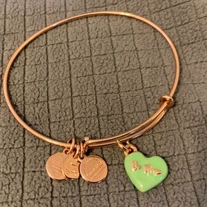 Alex and Ani 💚 Be Mine heart charm bracelet